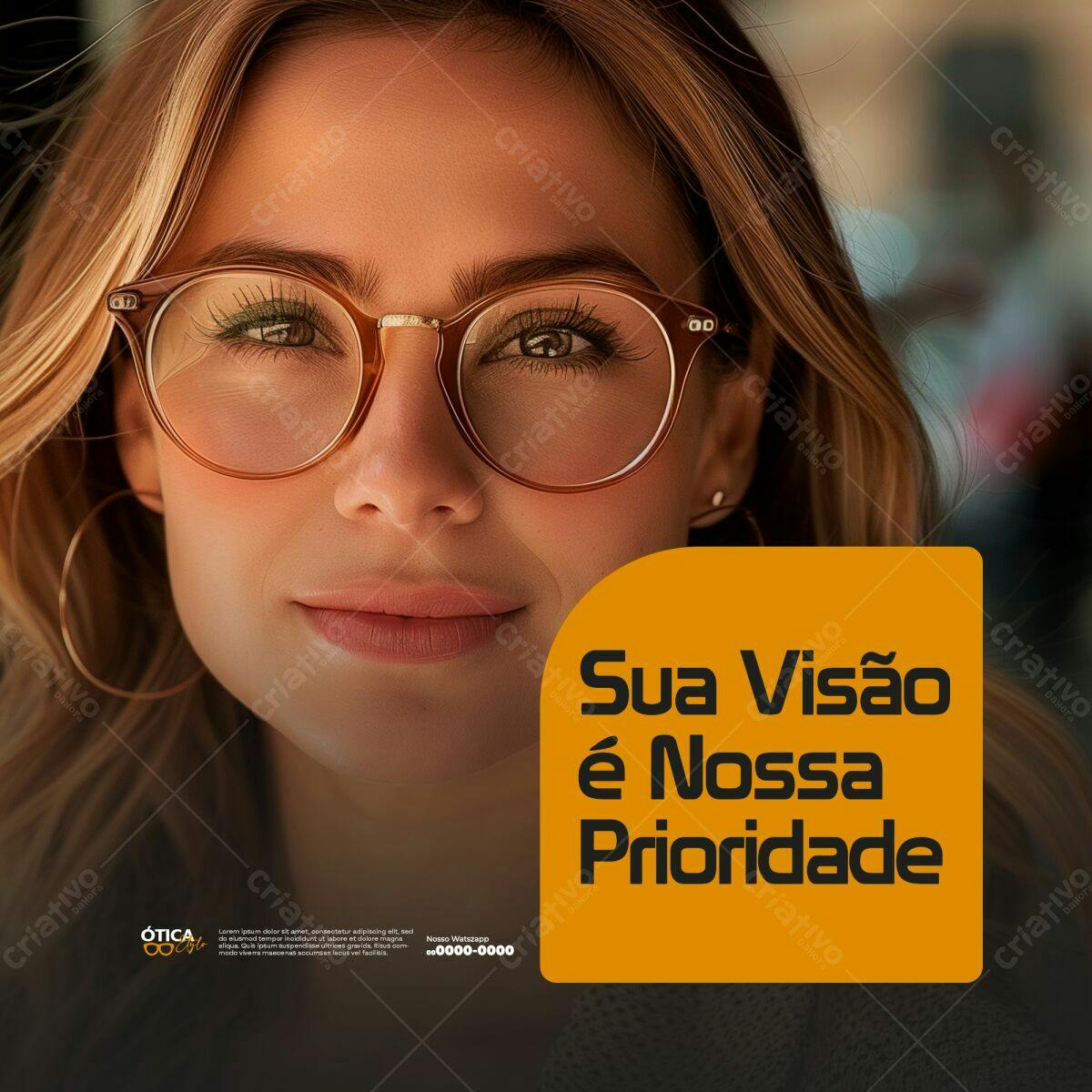 Modelo PSD para Propaganda de Ótica Editável