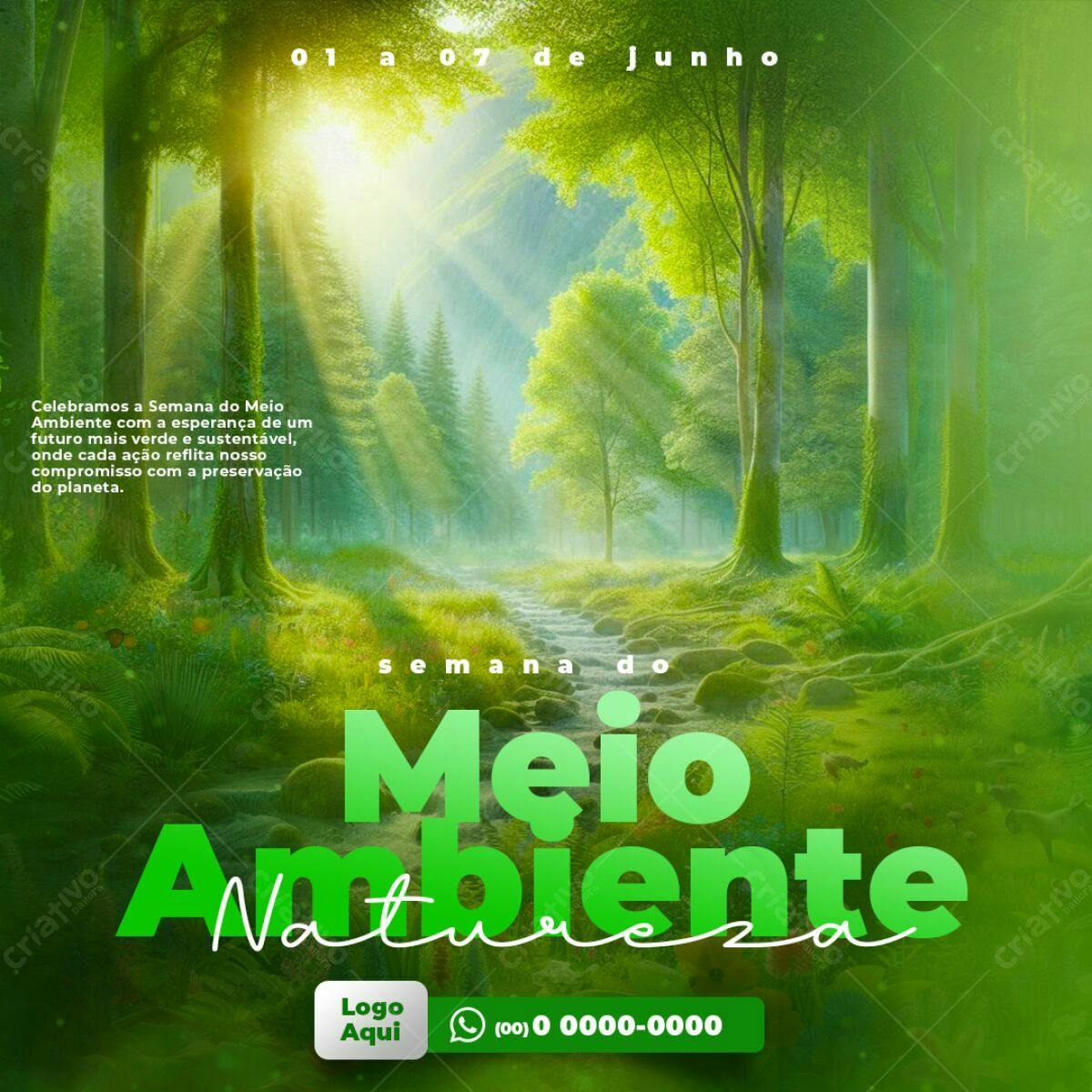 Flyer Semana do Meio Ambiente PSD Editável