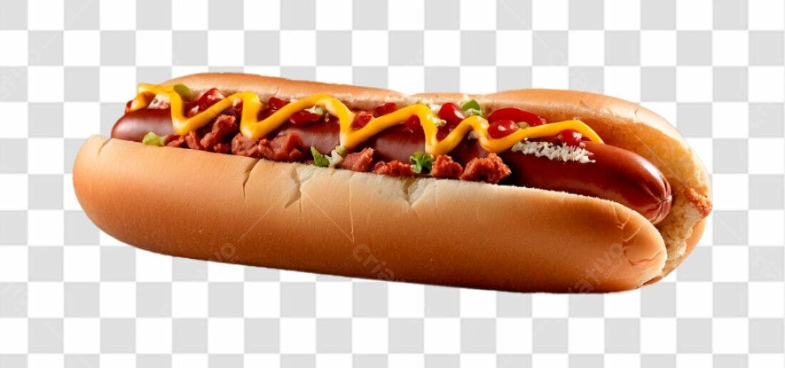Icone Hot Dog Molho Mostarda e Ketchup PNG com fundo transparente