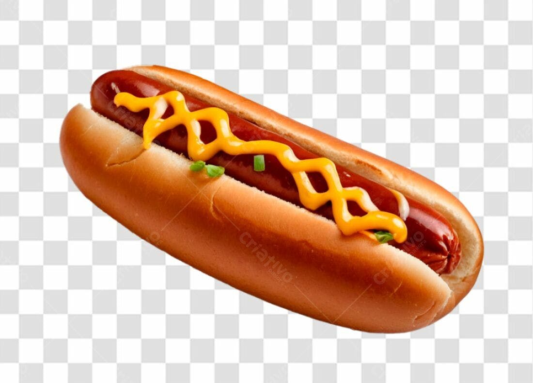 Icone Hot Dog com mostarda PNG com fundo transparente