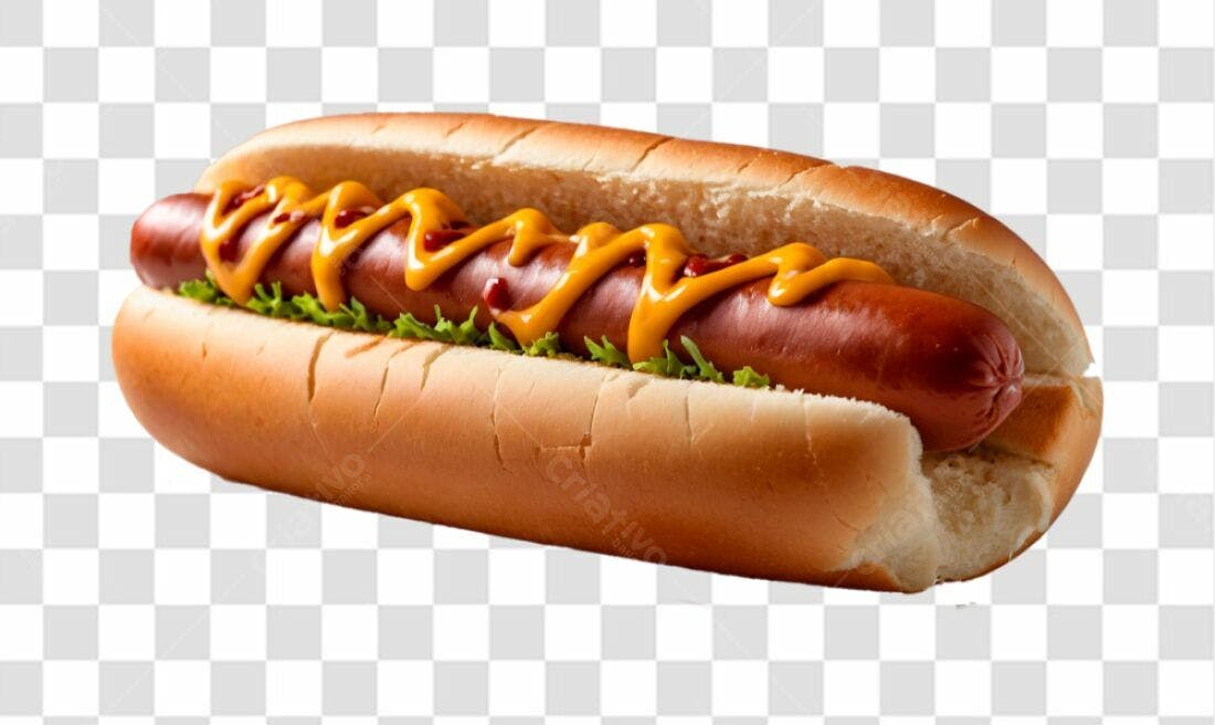 Icone Hot Dog com mostarda e ketchup PNG com fundo transparente