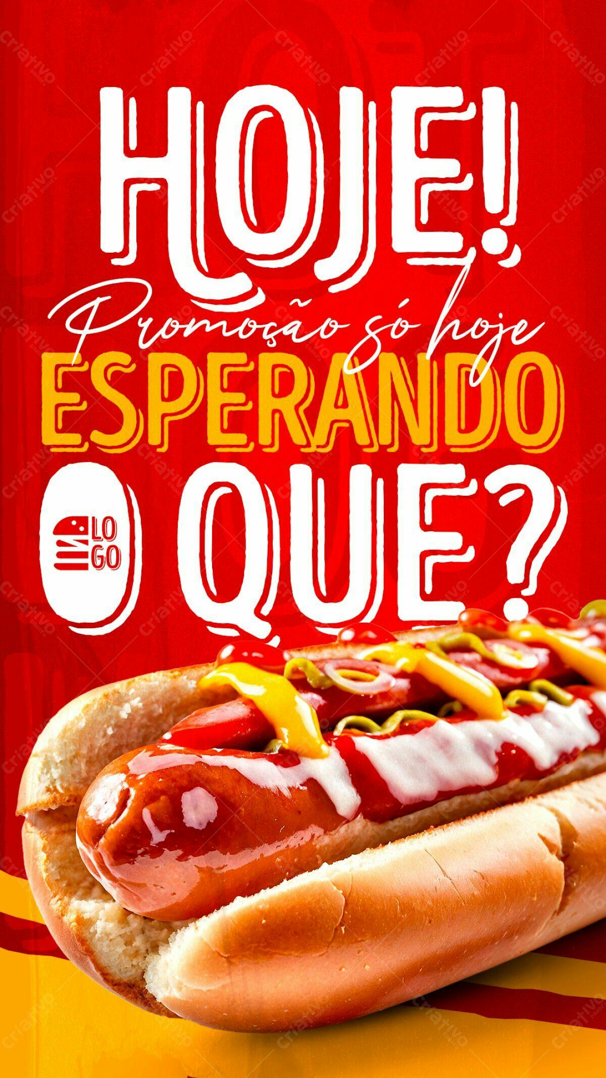 Flyer Promoção Hot Dog PSD Editável