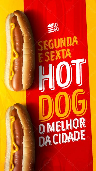 Stories Segunda E Sexta Do Hot Dog Social Media Lanchonete Psd Editável