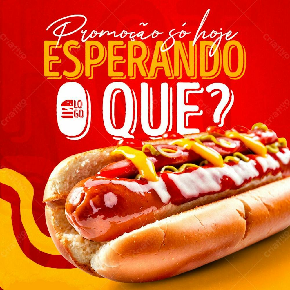 Feed Esperando O Que Compre Já O Seu Hamburguer Social Media Lanchonete Psd Editável