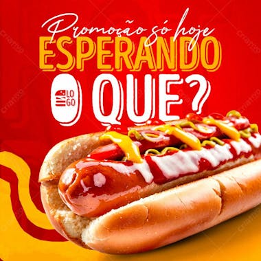 Feed esperando o que compre já o seu hamburguer social media lanchonete psd editável