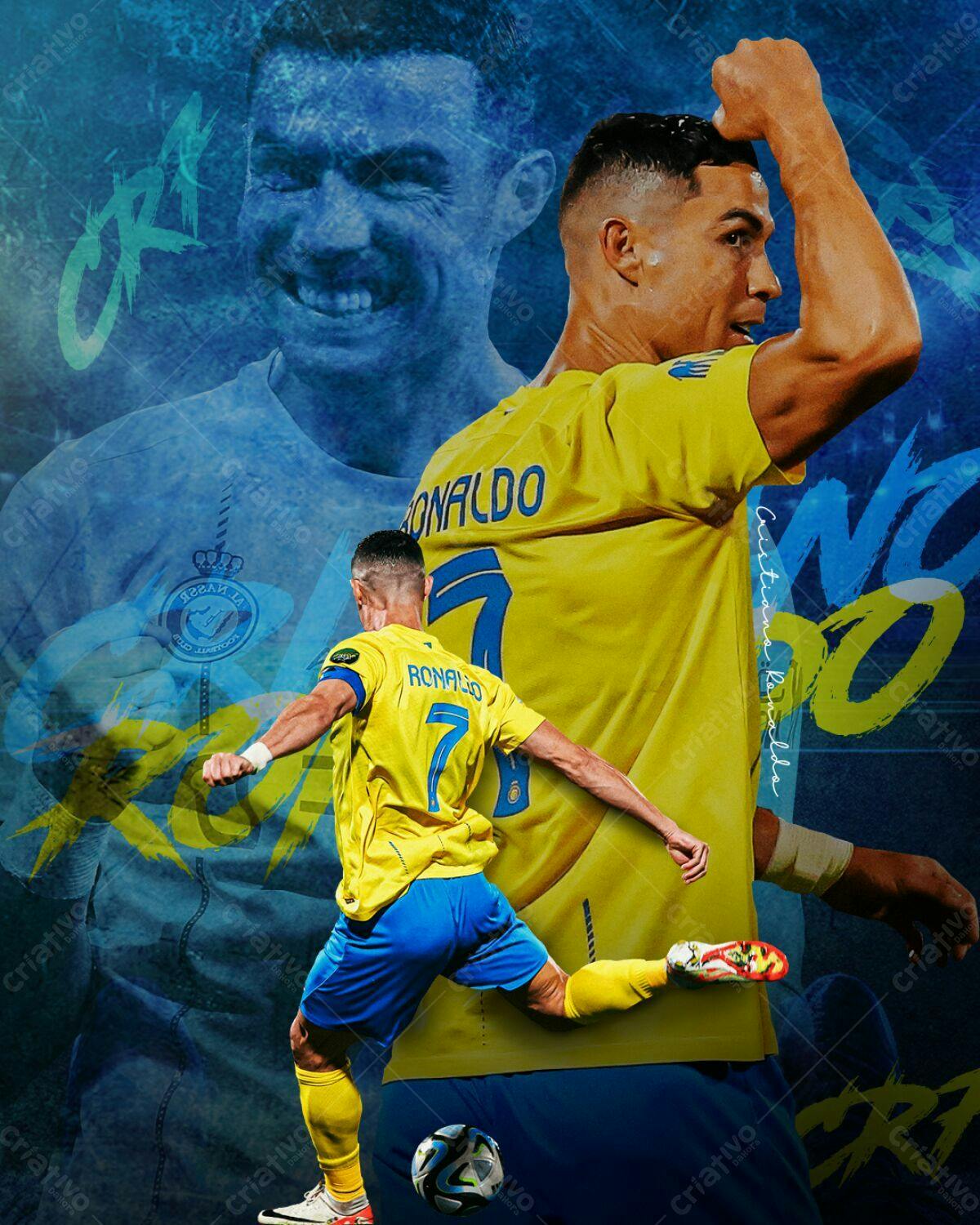 Poster Cristiano Ronaldo Futebol PSD Editável