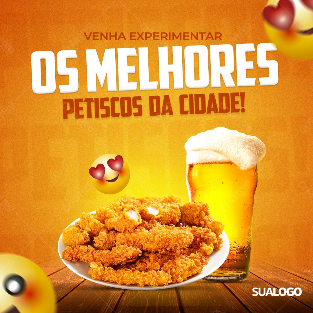 Flyer para Promoção de Petiscos PSD Editável
