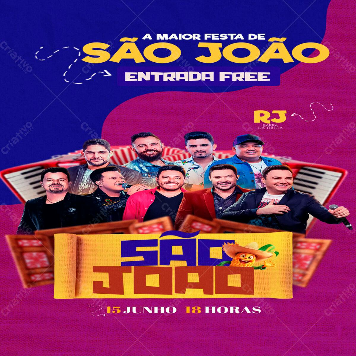 Flyer Festa São João PSD Editável