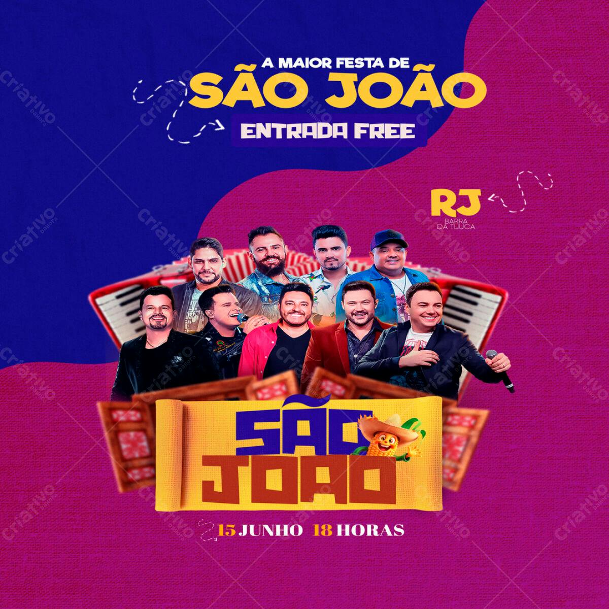 Flyer Festa de São João PSD Editável
