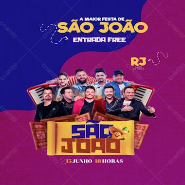 Flyer são joão com eles feed