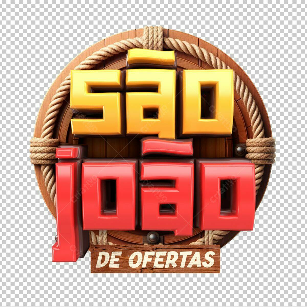 Logotipo São João de Ofertas PSD Editável