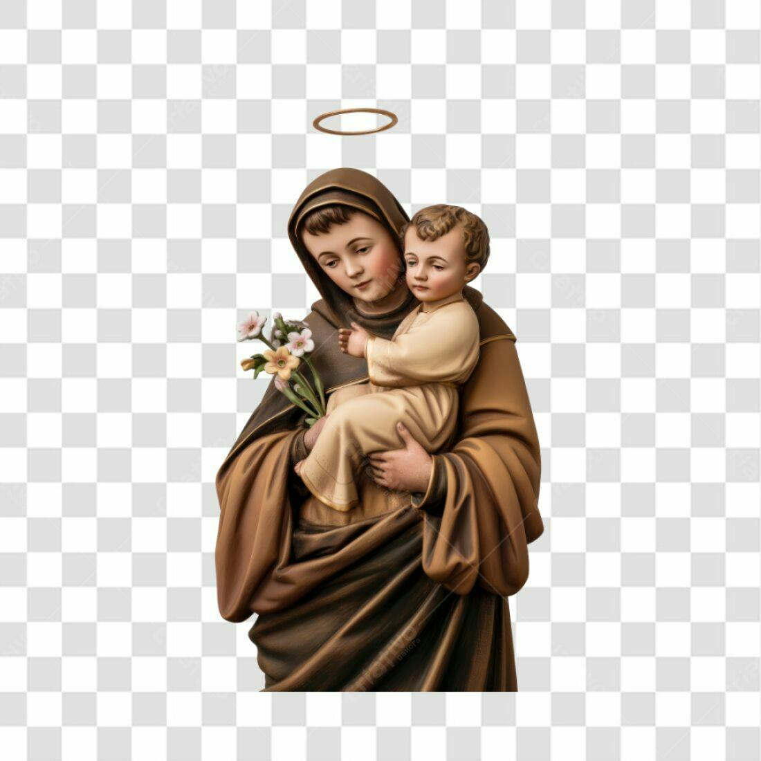 Icone Santo Antonio com Jesus PNG com fundo transparente