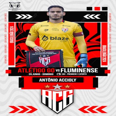 Flyer esportivo futebol brasileirão 2024 atlético go