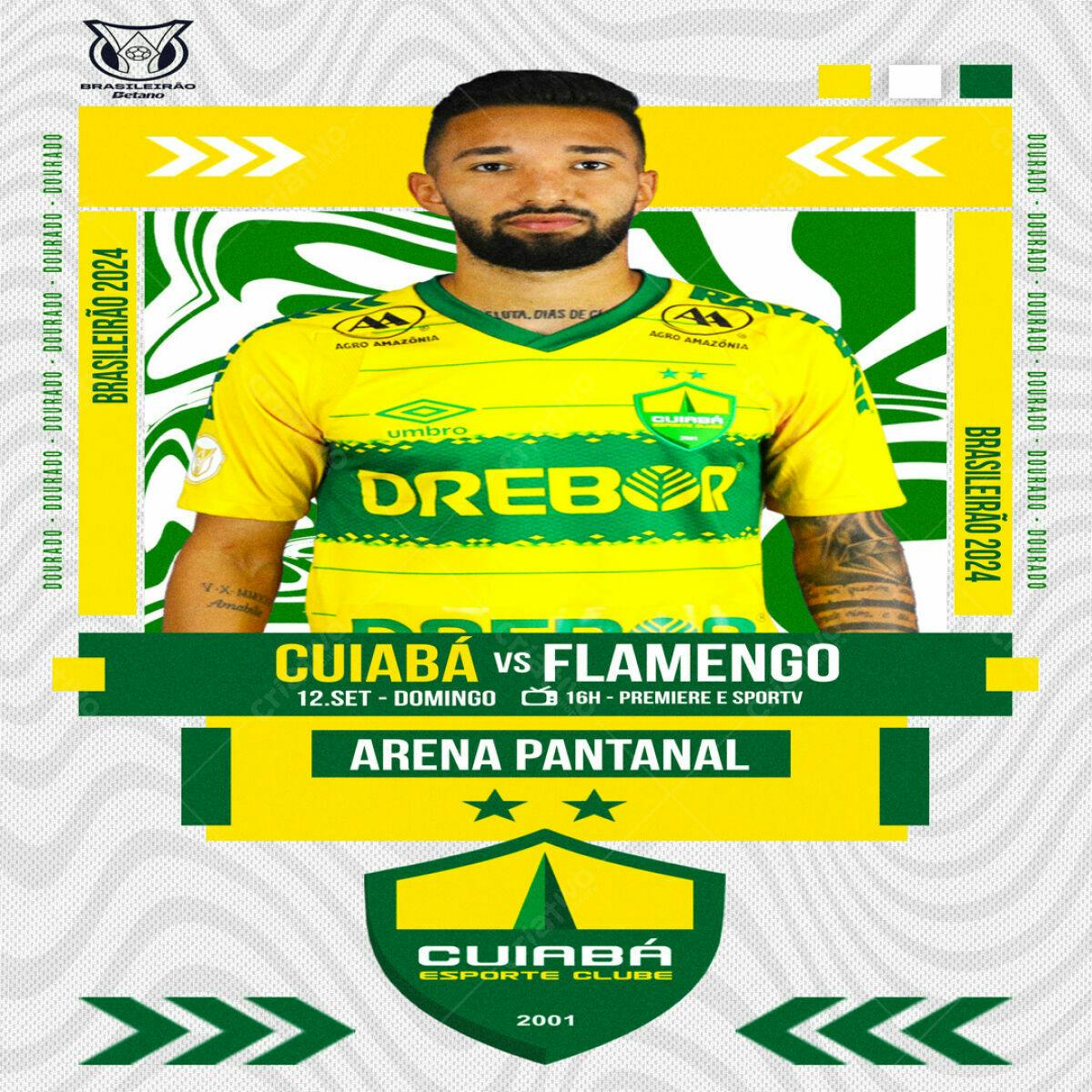Flyer Cuiabá x Flamengo PSD Editável