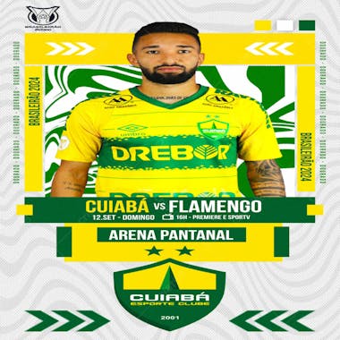 Flyer esportivo futebol brasileirão 2024 cuiabá