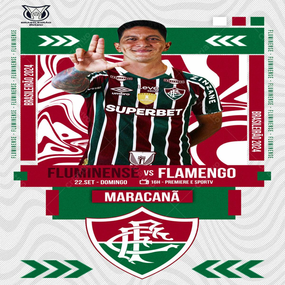 Flyer Flu x Flamengo PSD Editável