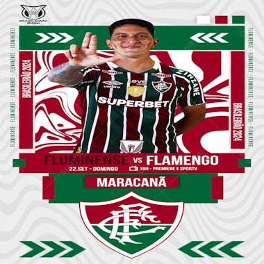 Flyer esportivo futebol brasileirão 2024 fluminense