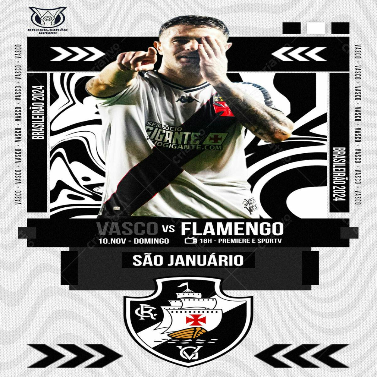 Poster Vasco x Flamengo PSD Editável