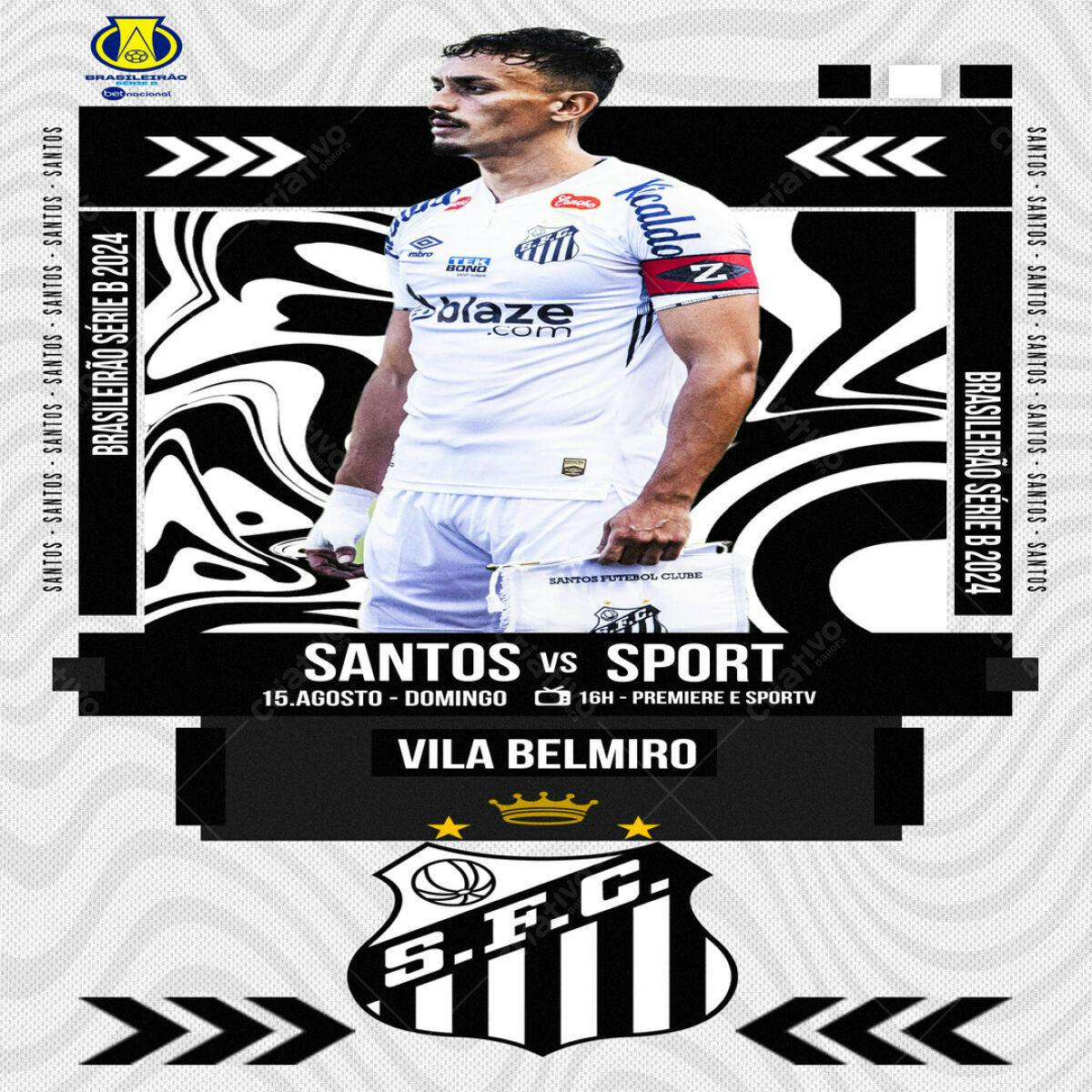 Flyer Jogo Santos x Sport PSD Editável