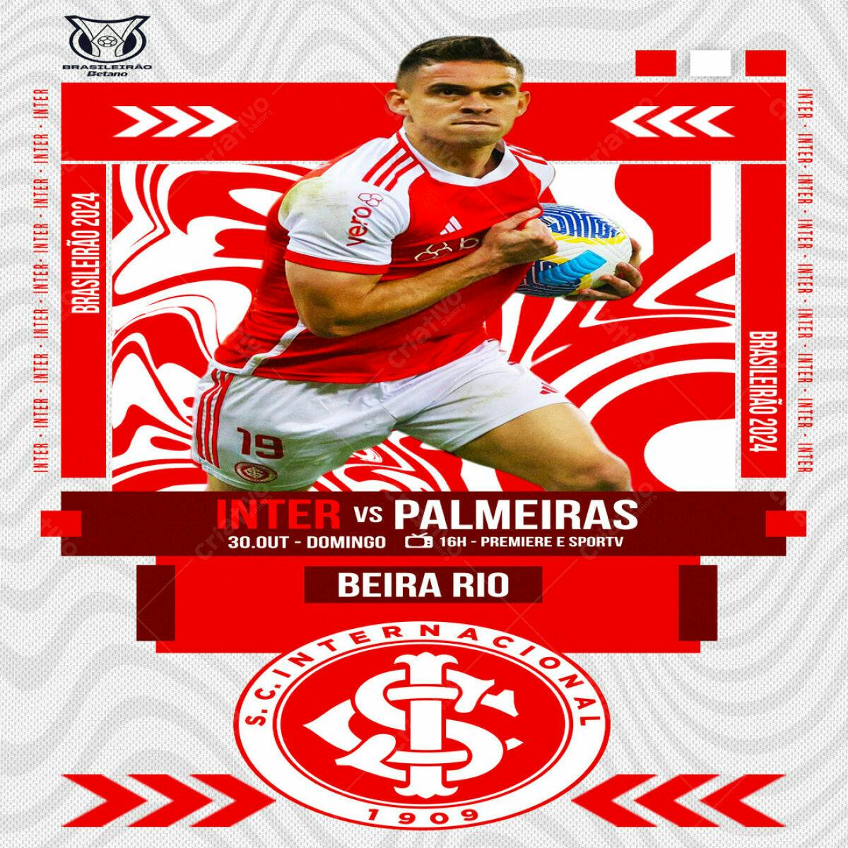 Flyer Jogo Inter vs Palmeiras PSD Editável