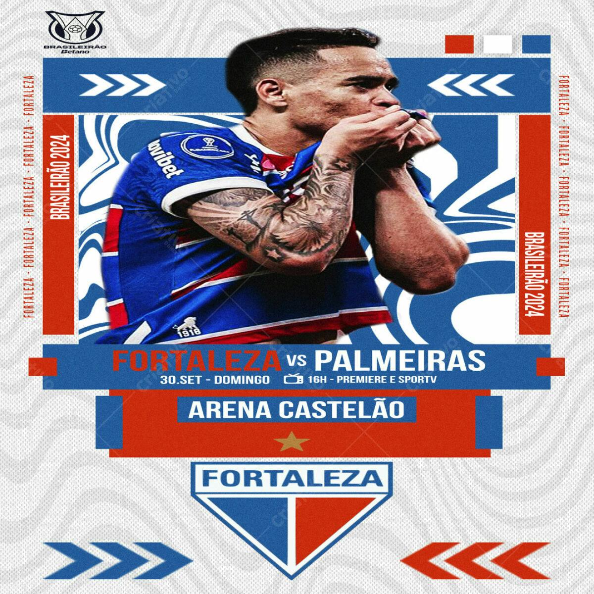 Flyer Fortaleza vs Palmeiras PSD Editável