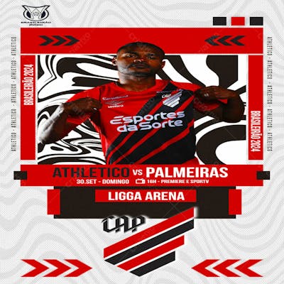 FLYER ESPORTIVO FUTEBOL BRASILEIRÃO 2024 ATHLETICO PR