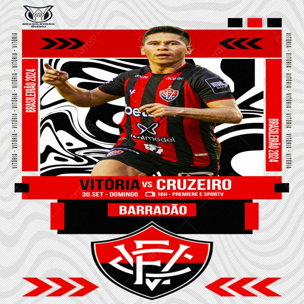 FLYER ESPORTIVO FUTEBOL BRASILEIRÃO 2024 VITÓRIA