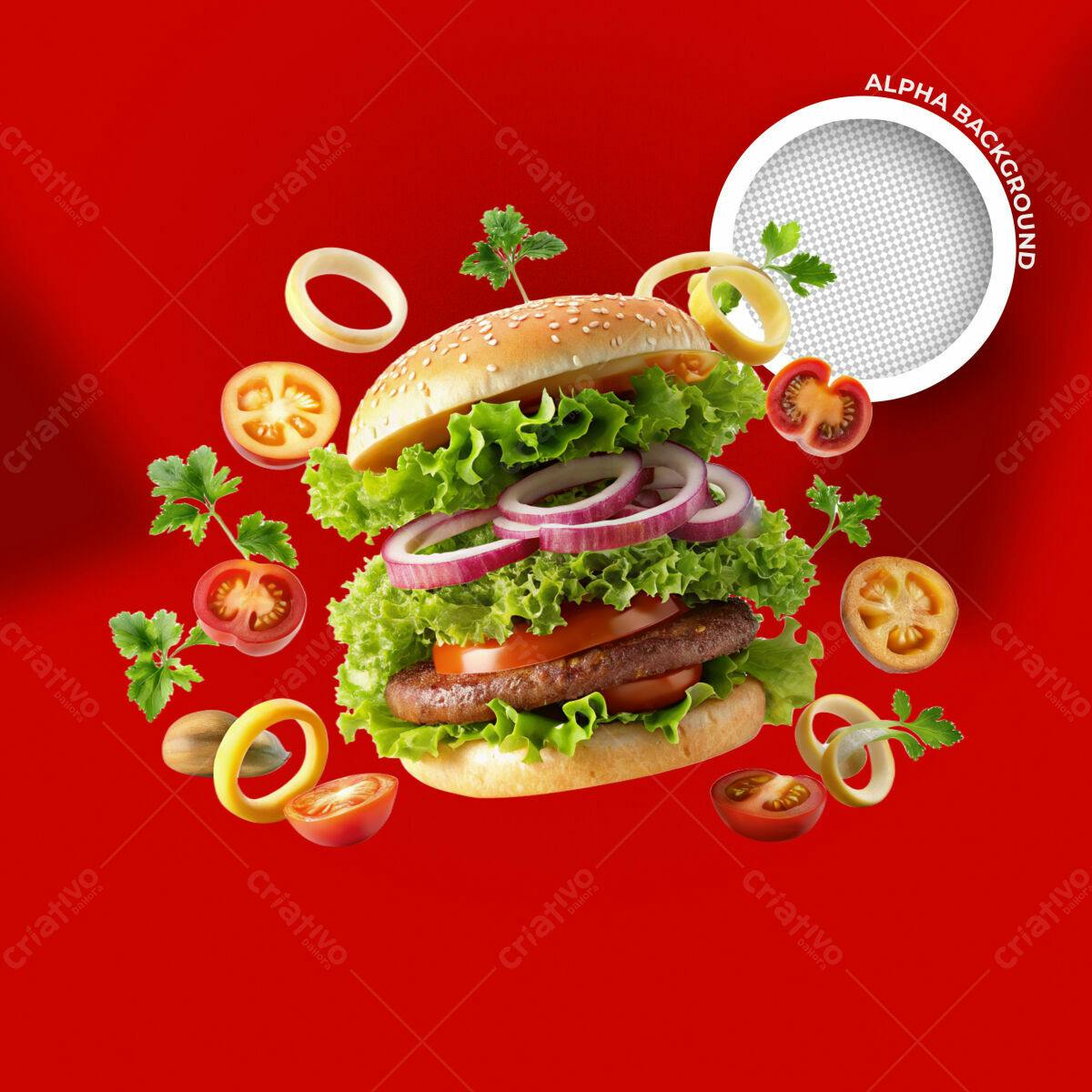 PSD para Anúncio de Hambúrguer PSD Editável