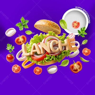 PSD Lanche para Cardápio de Hamburgueria PSD Editável