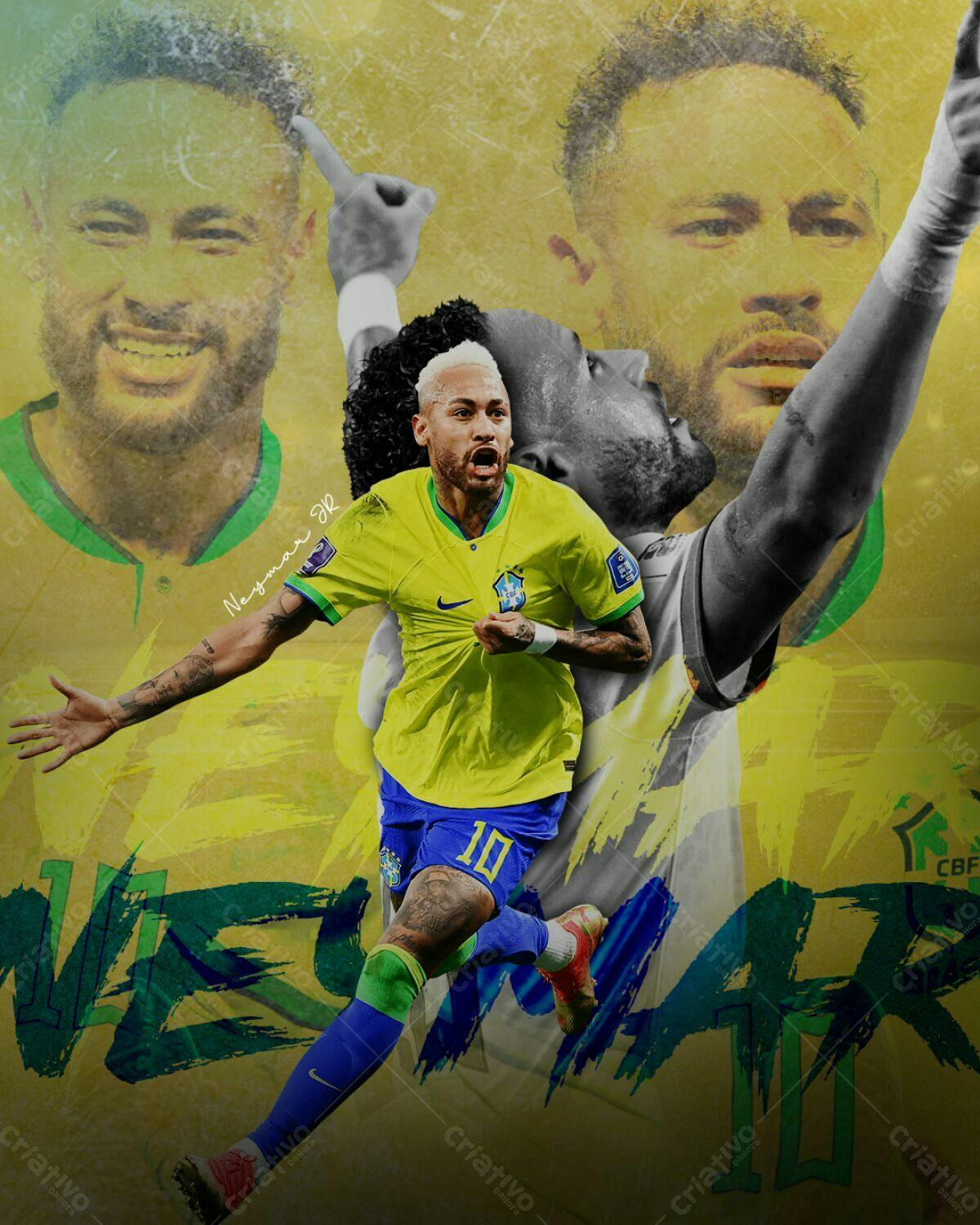 Arte Neymar Jr. Copa PSD Editável