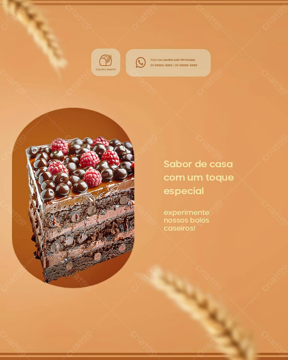 Flyer para Padaria PSD Editável