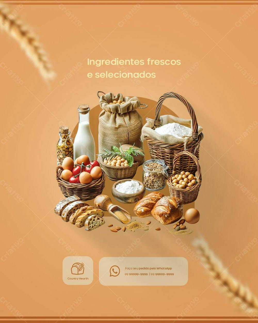 Ingredientes Frescos E Selecionados Psd Panificadora