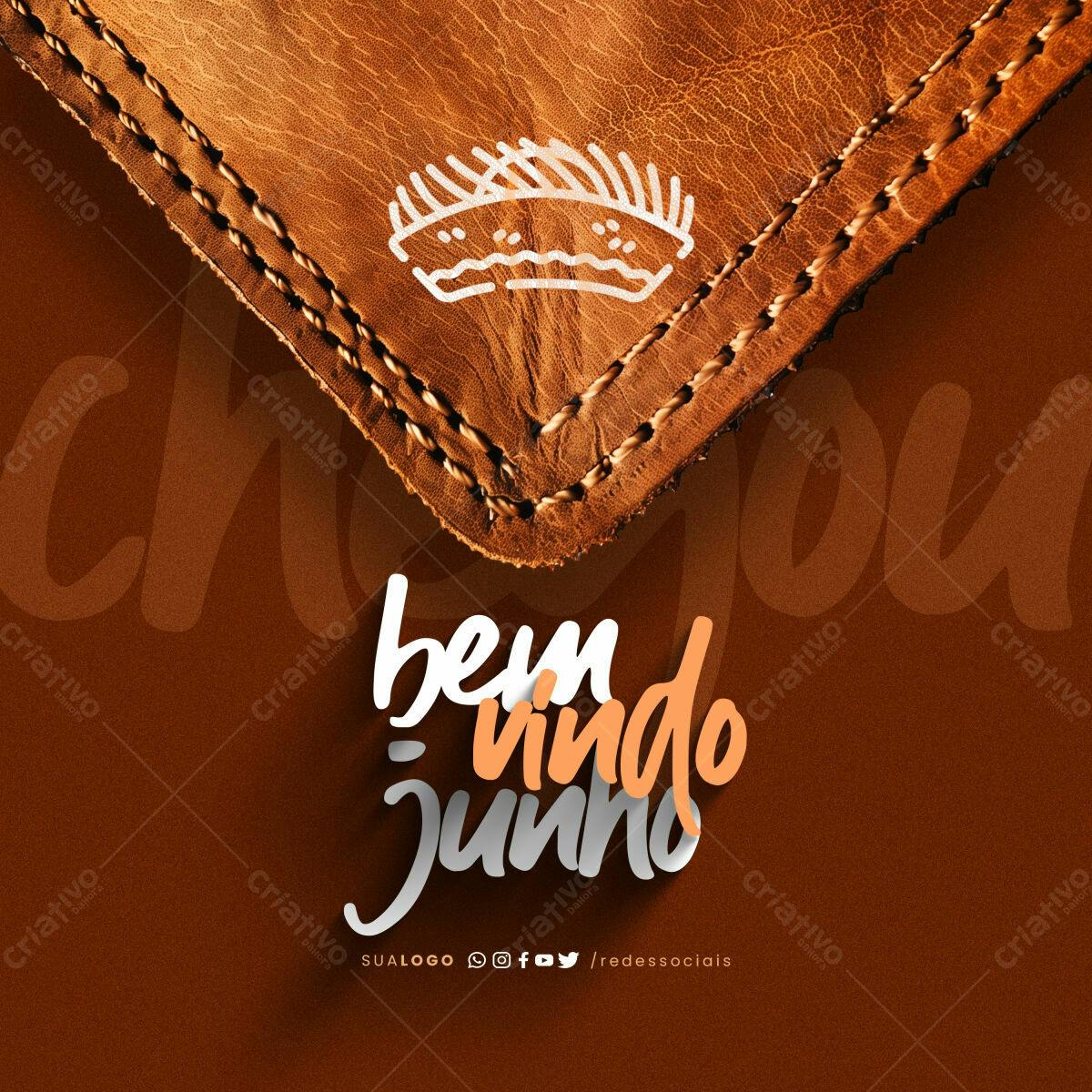 Post para Festa Junina PSD Editável
