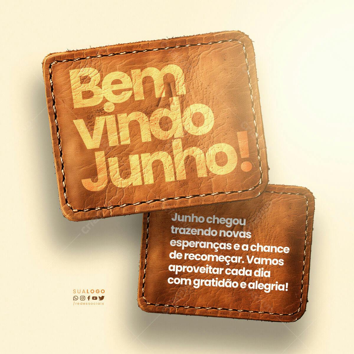 Postagem Boas Vindas Junho PSD Editável