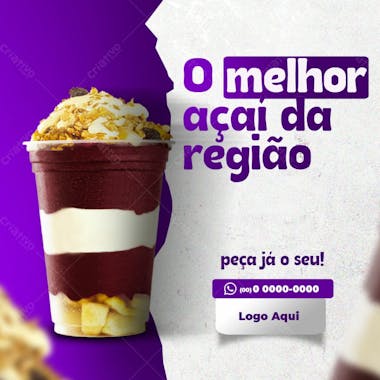 Açaí social media post