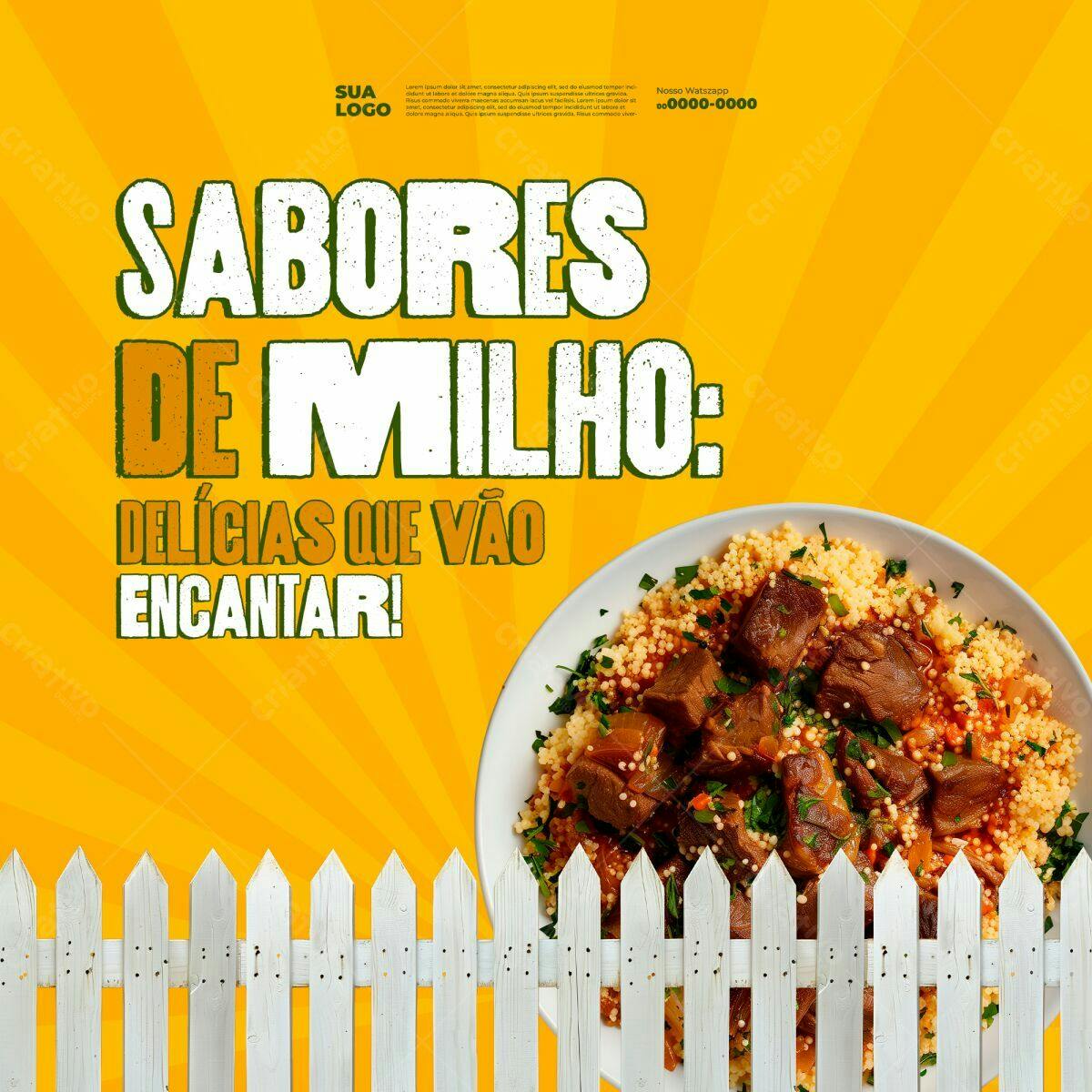 Flyer Sabores de Milho PSD Editável