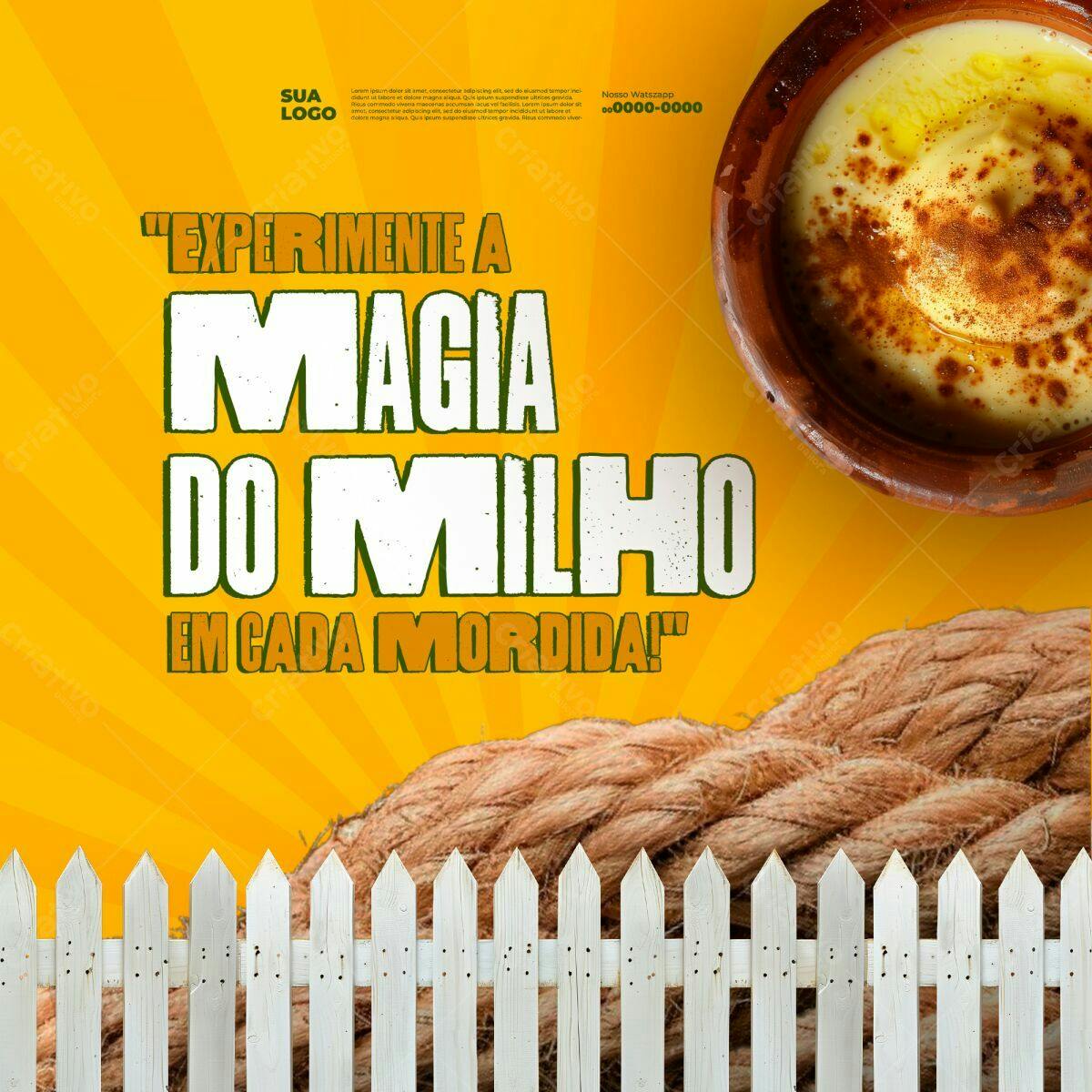 Flyer Magia do Milho PSD Editável