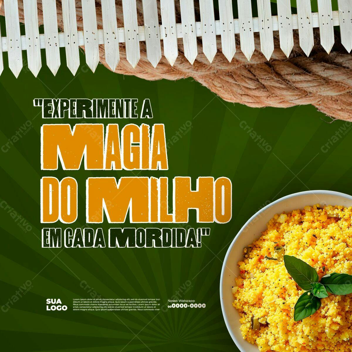Flyer Magia do Milho PSD Editável