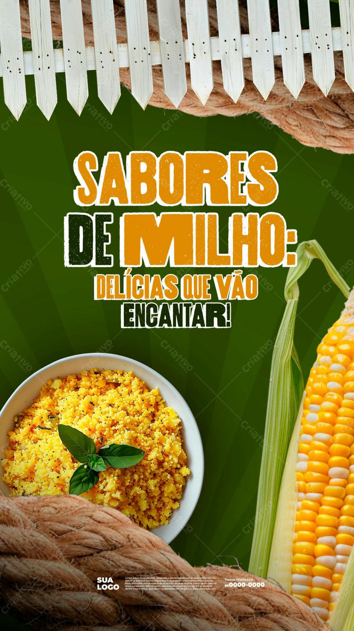 Flyer Sabores de Milho PSD Editável