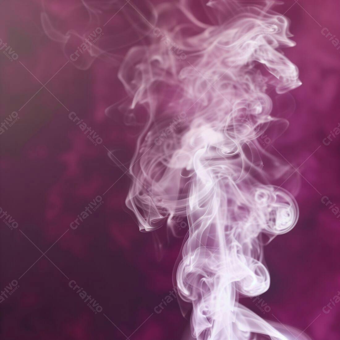 Nuvem de fumaça branca em fundo roxo