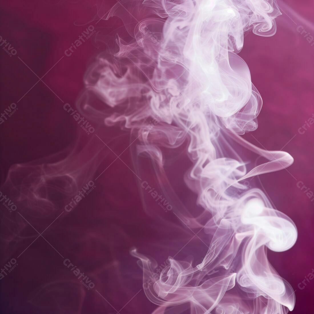 Nuvens de fumaça branca em fundo bordô