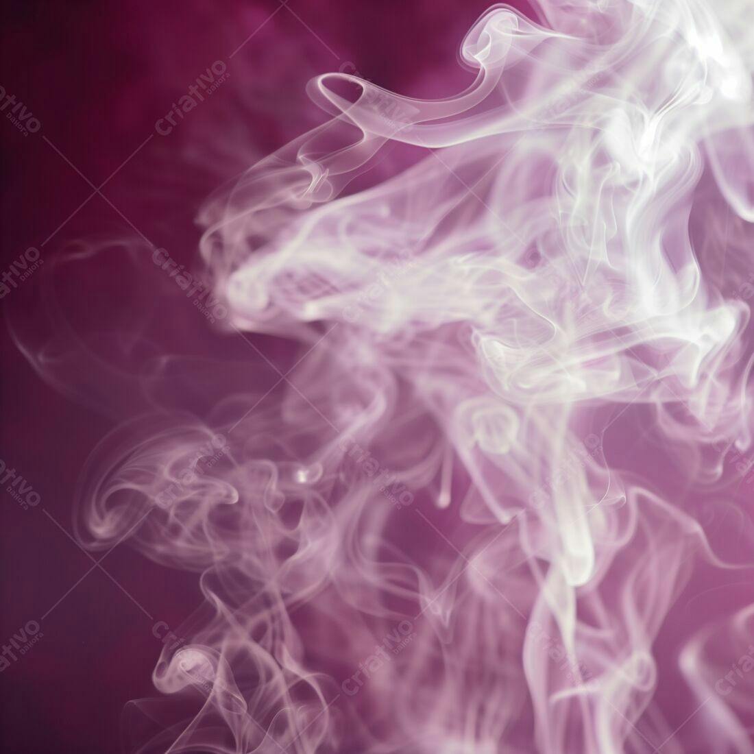 Nuvens de fumaça rosa e branca abstratas