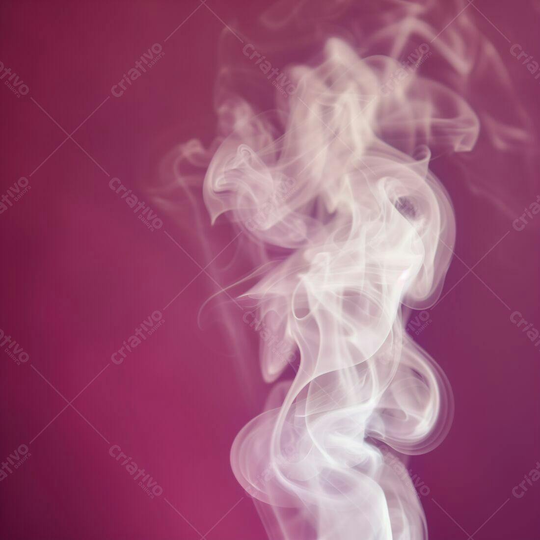 Nuvem de fumaça branca fundo rosa