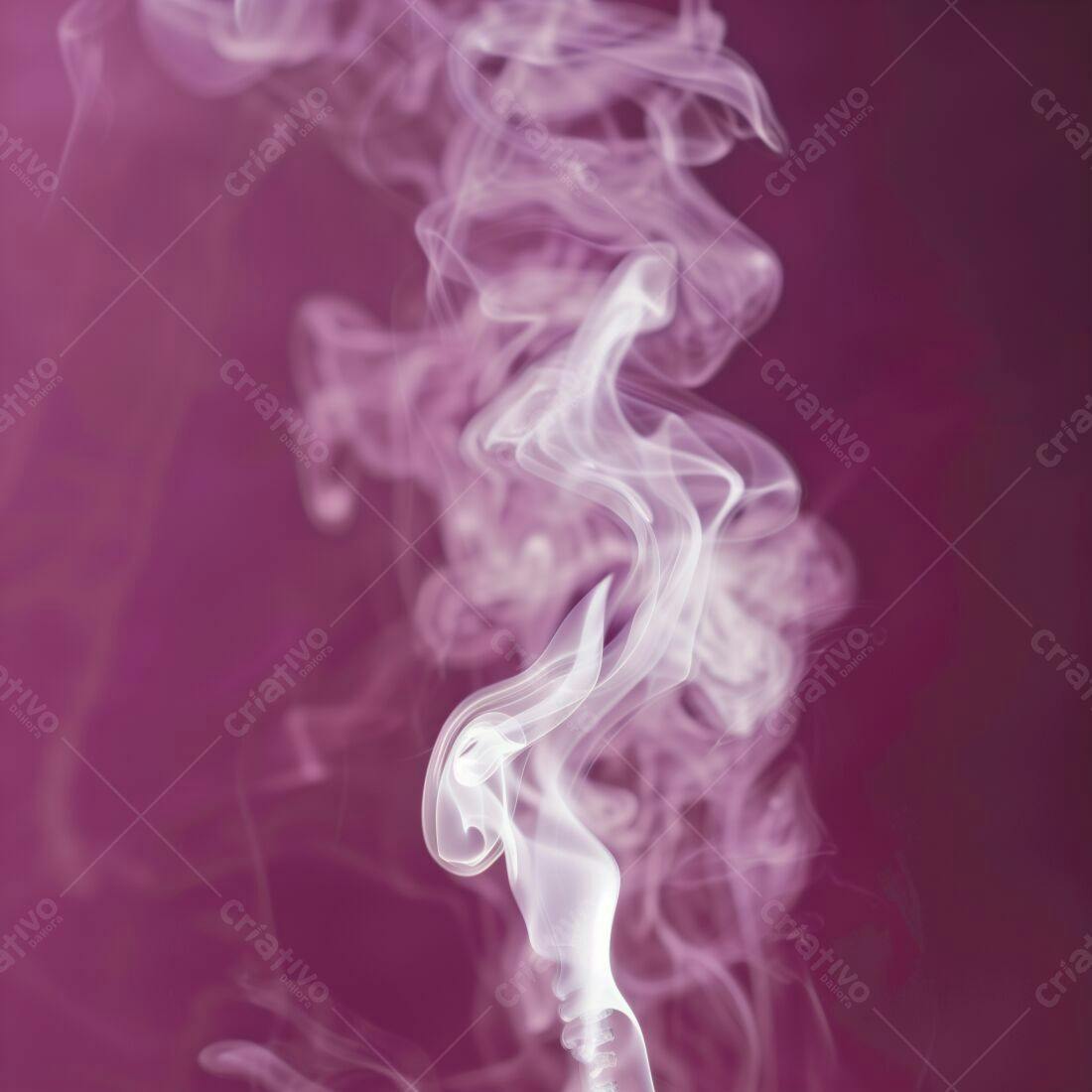 Fumaça branca em fundo roxo