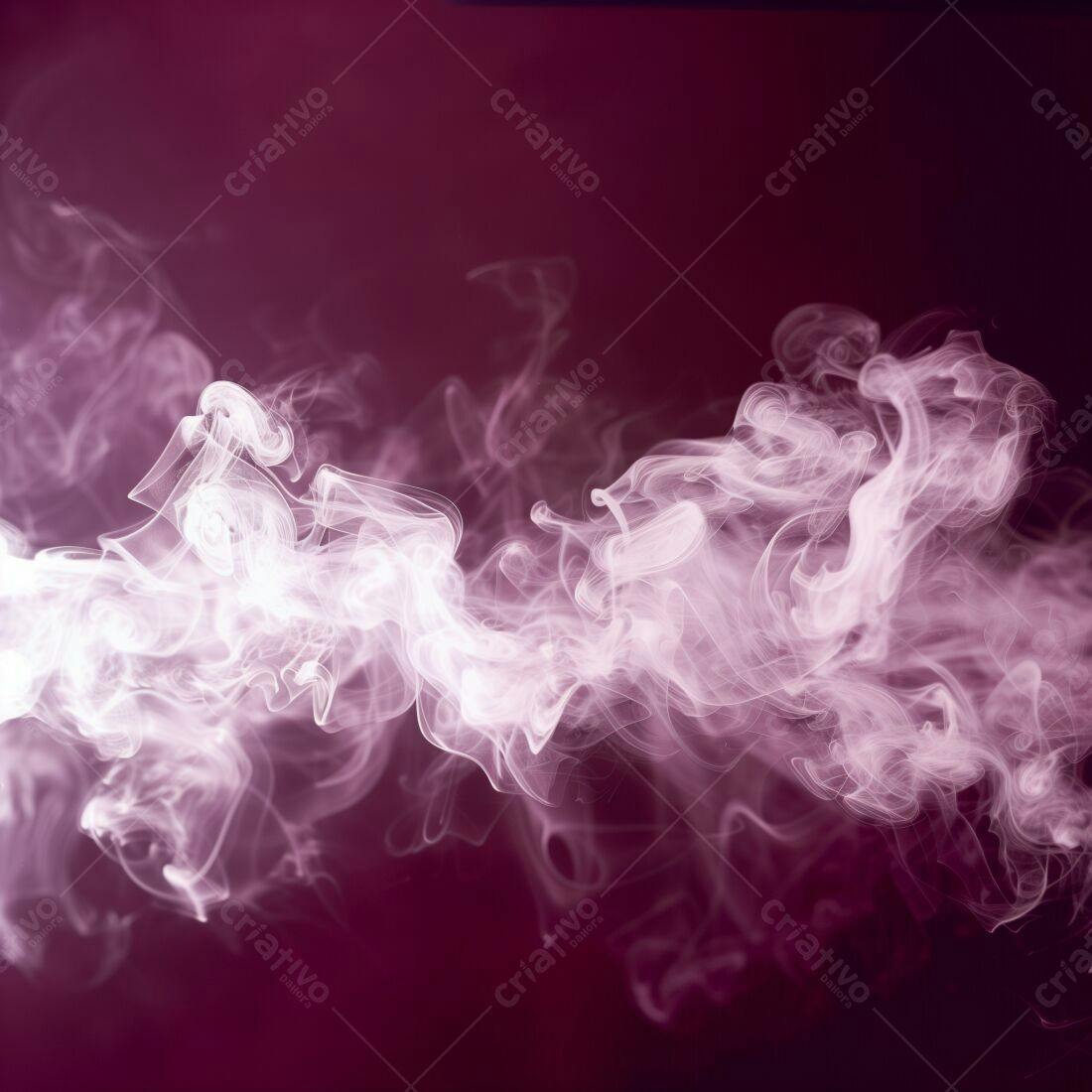 Nuvens de fumaça branca em fundo vinho