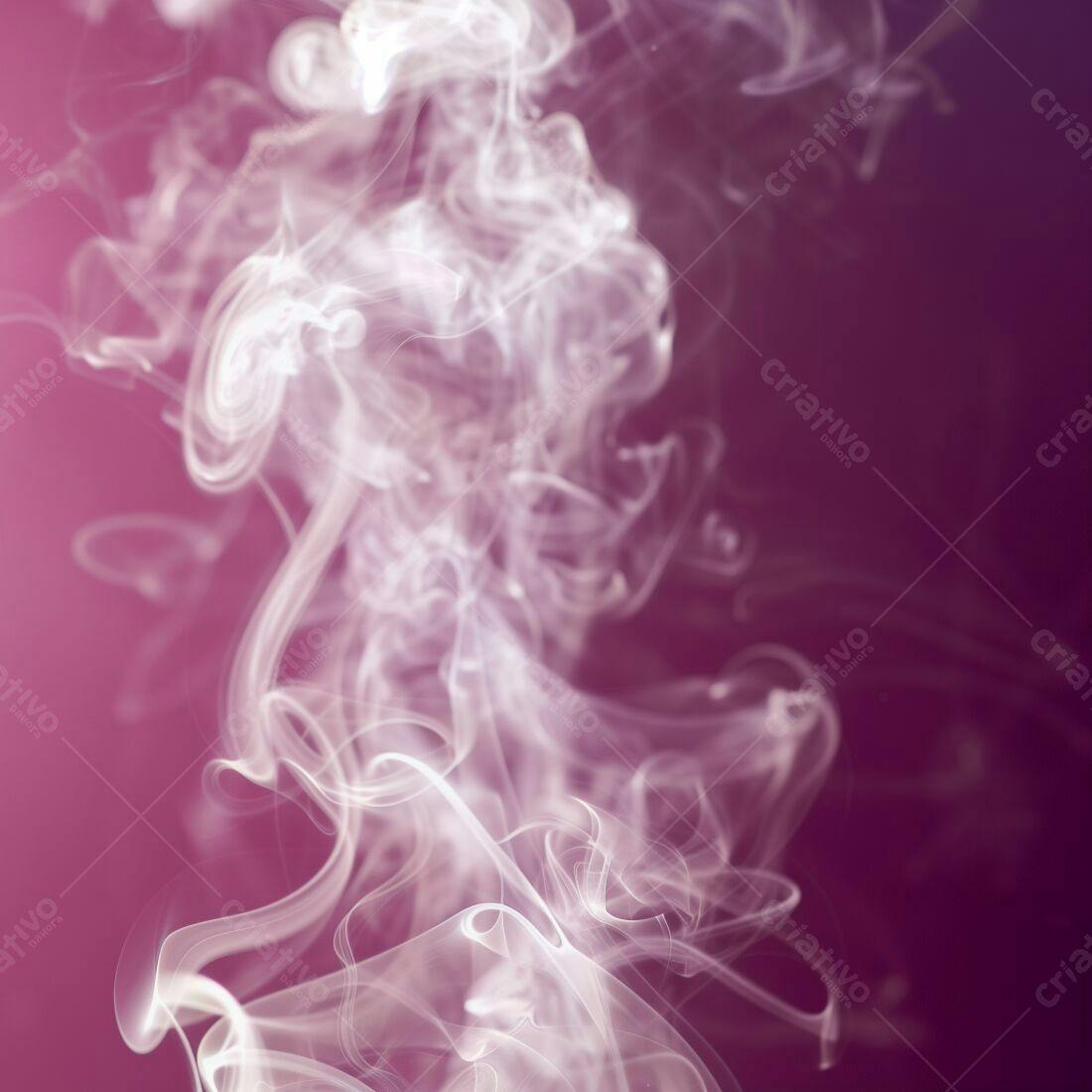 Nuvens de fumaça branca em fundo rosa