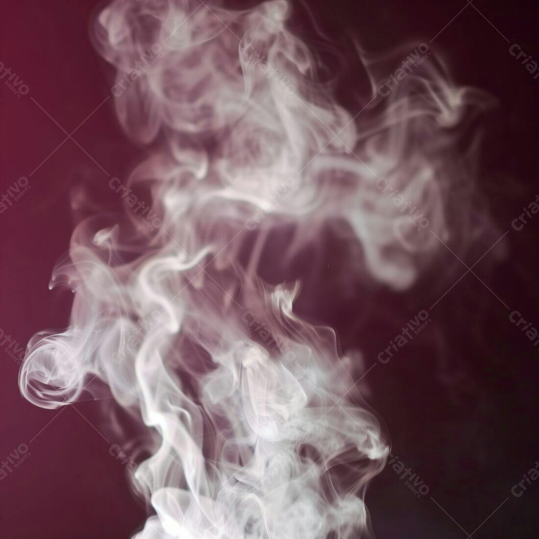 Nuvem de fumaça branca em fundo vinho