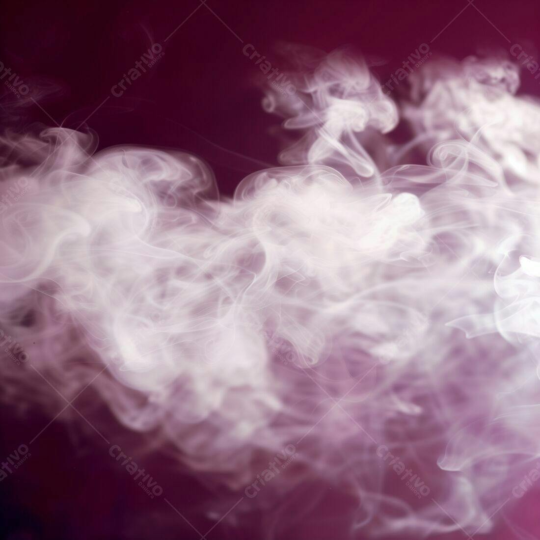 Nuvens de fumaça branca sobre fundo vinho
