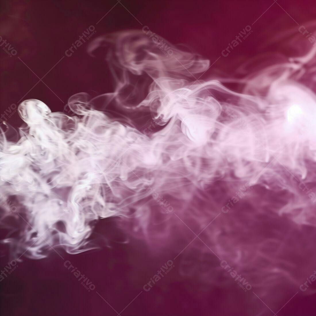 Nuvens de fumaça branca em fundo vinho