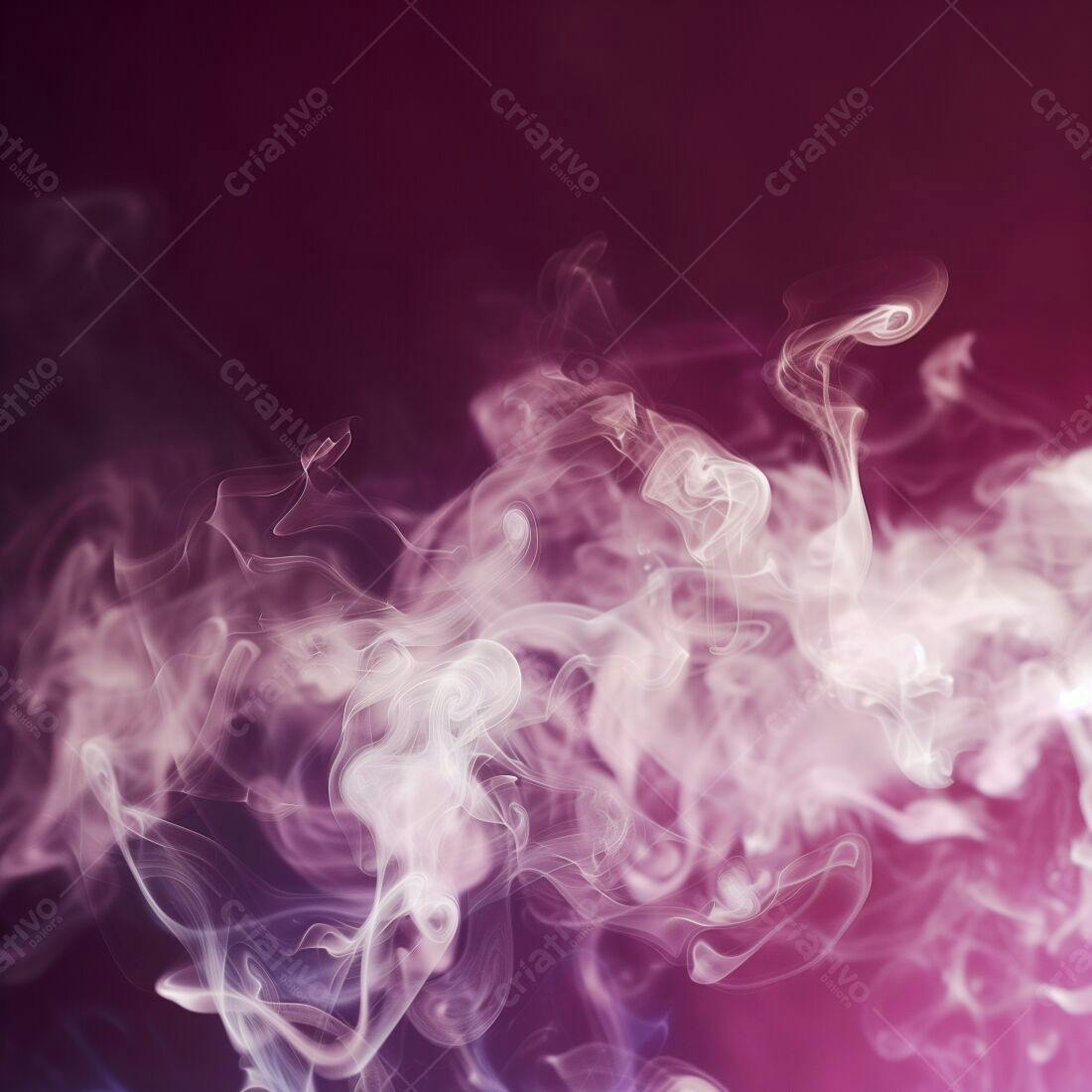 Nuvens de fumaça rosa e branca abstratas